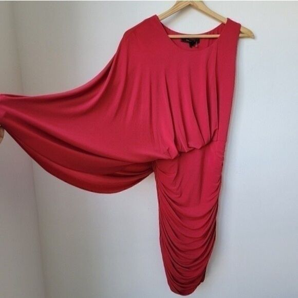 Bcbgmaxazia Red One Shoulder Dress Size Small - Picture 5 of 15